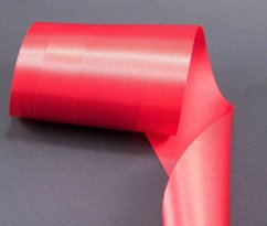 Luxury satin ribbon - red - width 6 cm