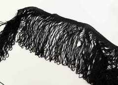 Fransen - schwarz - Breite 17 cm
