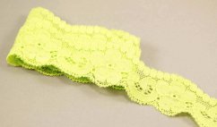 Polyester Lace - elastic light green - width 3,5 cm