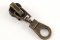 Metal zipper slider - antique metal - size 5