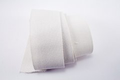 Flat elastics - soft - white - width 4.5 cm