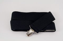 Pánske traky - čierná - šírka 3,5 cm