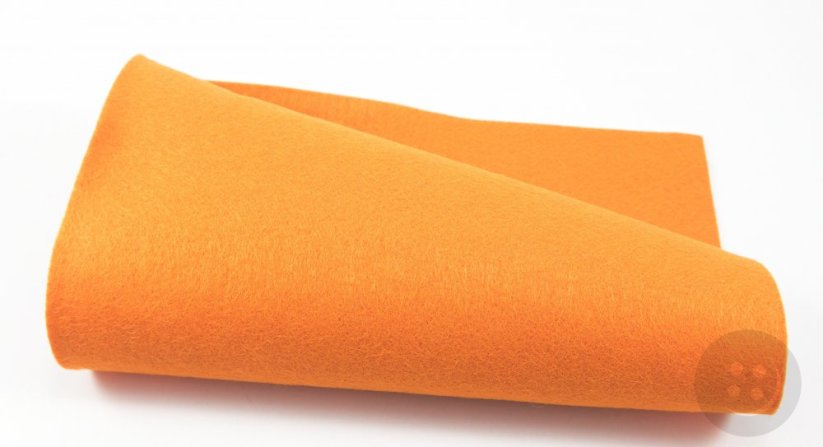 Látková dekorační plsť - tmavá oranžová