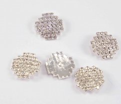 Luxury strass button - light crystal - diameter 2 cm