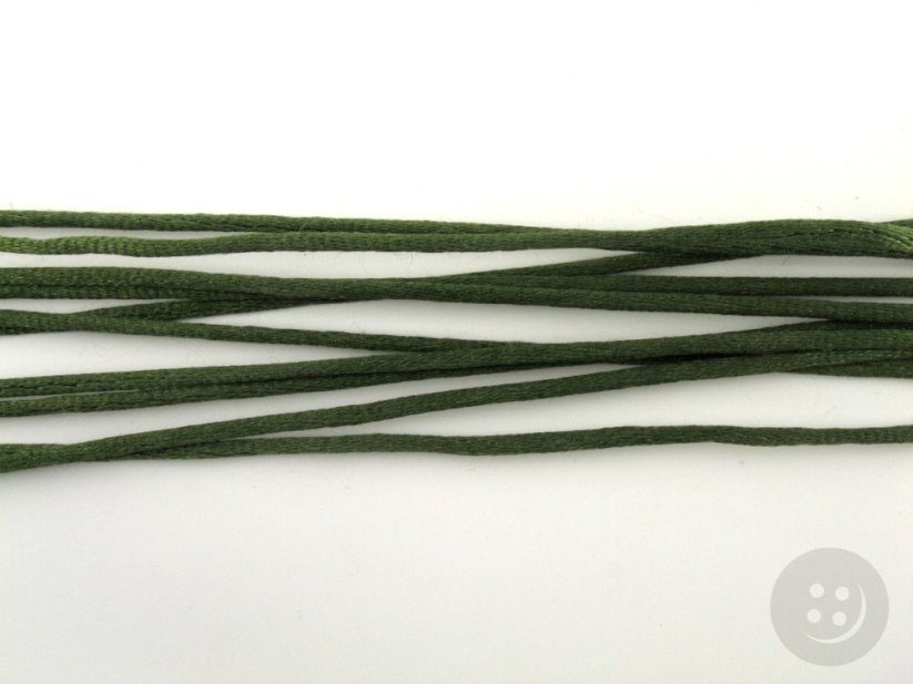Satin cord - green - diameter 0.2 cm