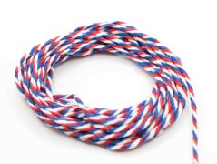 Rot-weiß-blau Schnur - Durchmesser 0,2 cm