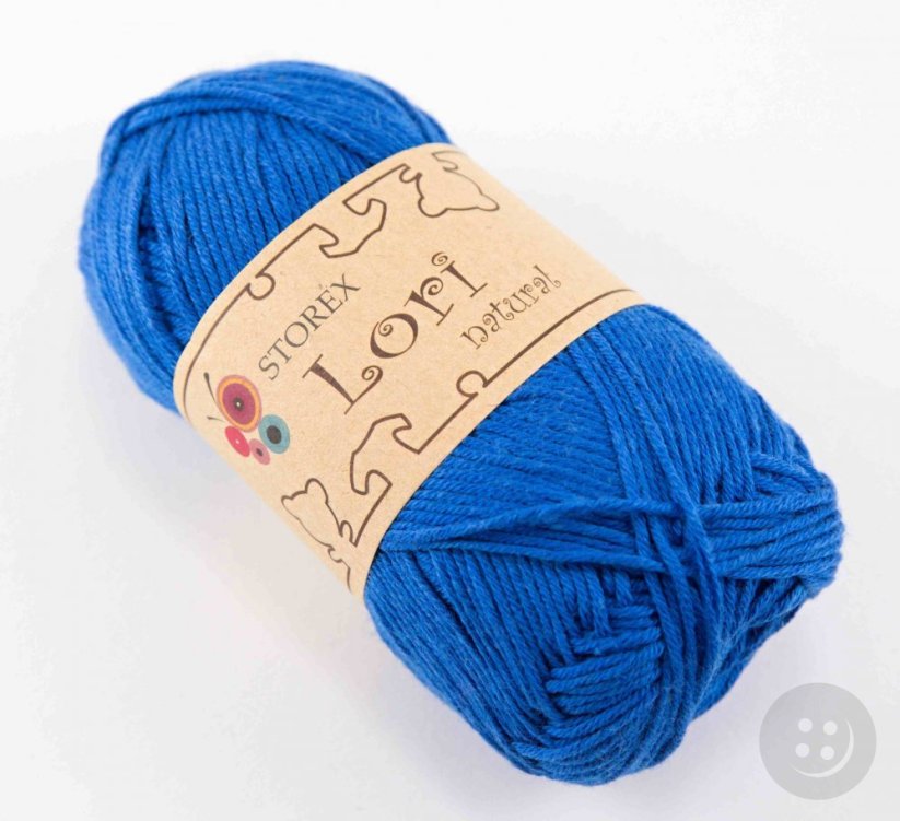 Yarn Lori natural - royal blue - 100