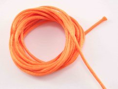Saténová šňůra - středně oranžová - průměr 0,2 cm