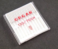 Jehly do šicích strojů Organ - 10 ks - velikost 80