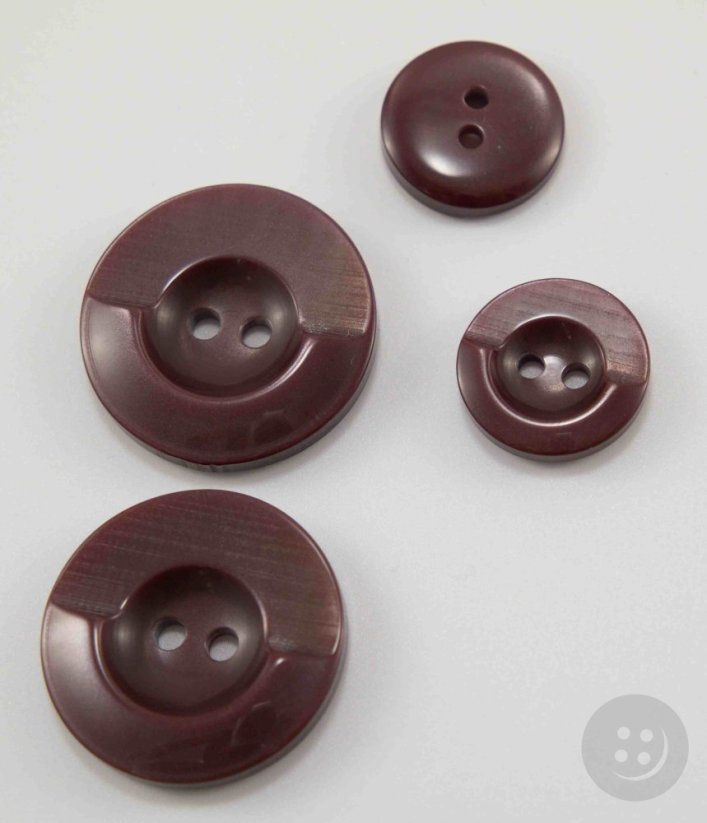 Hole button - burgundy - diameter 2.9 cm