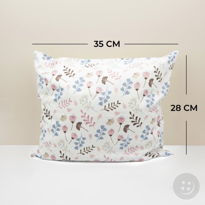 Kissen gefüllt mit BIO-Buchweizenschalen - kleine Blumen - Größe 35 cm x 28 cm