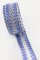 Ribbon with silver decoration - blue, silver - width 3 cm