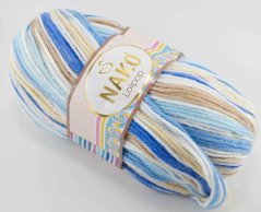 Příze Lolipop -  bílo modro béžová 80435