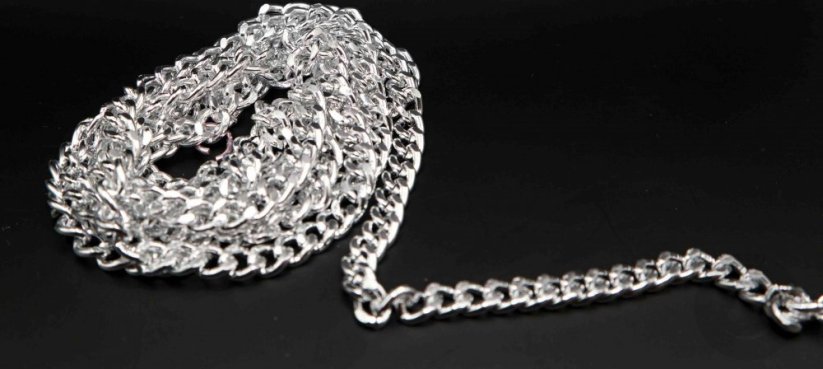 Metal chain - silver - width 0.5 cm