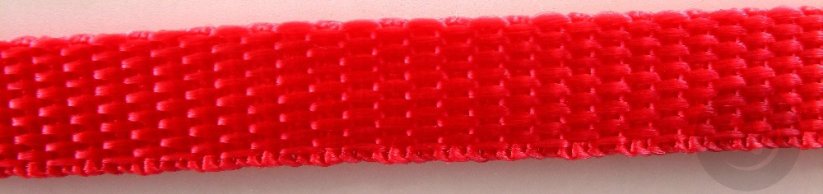 Polypropylene webbing - red - width 1 cm