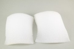 Neobalené ramenné vypchávky - biela - rozmer 11,5 cm x 10,5 cm