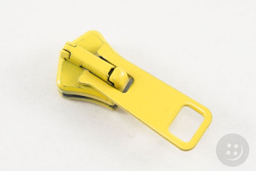 Plastic cubes zipper slider - yellow - size 7