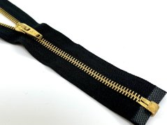 Brass zipper No. 5 divisible 105 cm - black