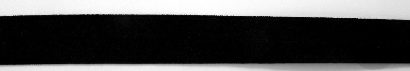 Fold over elastic trim - black - 2 cm