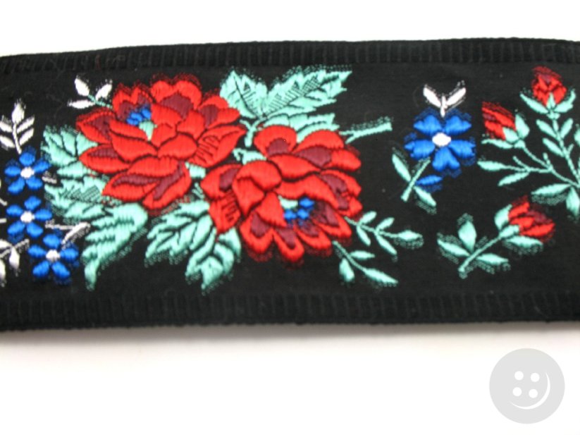 Festive ribbon - black - width 5,5 cm