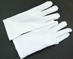 Pánské společenské rukavice - bílá - velikost L - rozměr 23 cm x 8 cm