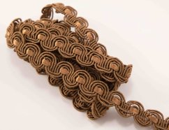 Galonový prýmek - hnědá - šíře 1,2 cm