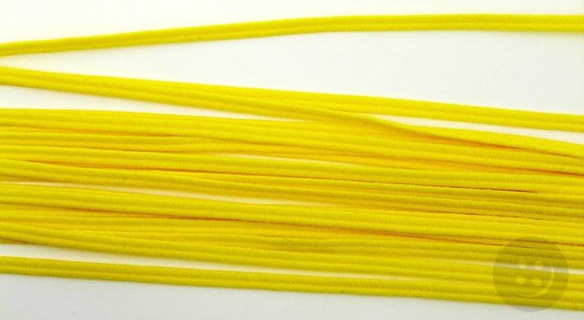 Soutasche Schnur - gelb - Breite:  0,3 cm