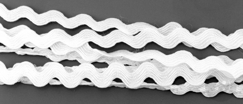 Textilná hadovka - biela - šírka 1 cm