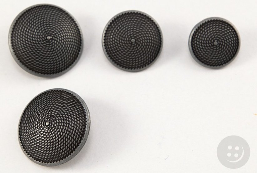 Luxurious shank button - old silver - diameter 2,3 cm