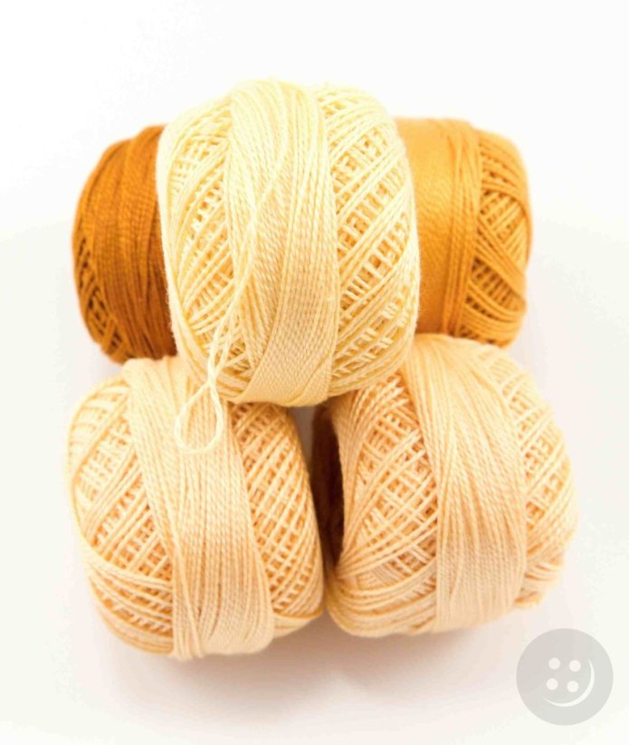 Discounted set of 5 embroidery yarns - yellow-orange mix