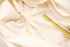 Baumwollstoff - cremefarbene Zweige auf cremefarbenem Hintergrund - Breite 140 cm