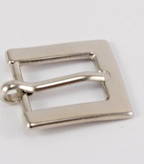 Metall Gürtelschnalle - silber - Durchmesser 1,6 cm