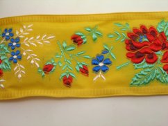 Festive ribbon - yellow - width 5,5 cm