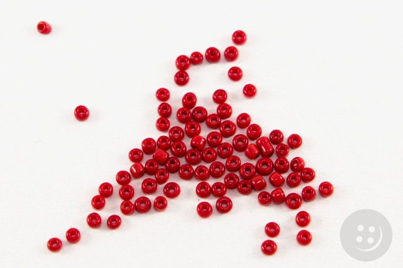 Small plastic beads - dark red - diameter 0.2 cm