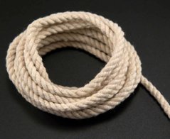 Kordel gedreht - Baumwolle - creme - Durchmesser 0,3 cm