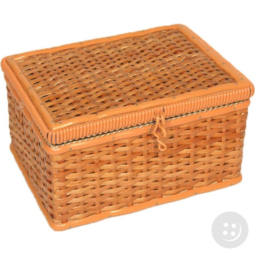 Wooden box for sewing supplies - willow - dimensions 20 cm x 16 cm x 11,5 cm