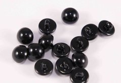 Gombík perlička so spodným prišitím - čierna - priemer 0,9 cm