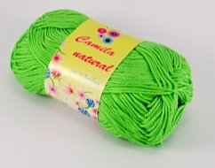 Priadza Camila natural -  jarná zelená - číslo farby 155