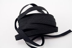 Flat elastics - soft - black - width 1,2 cm