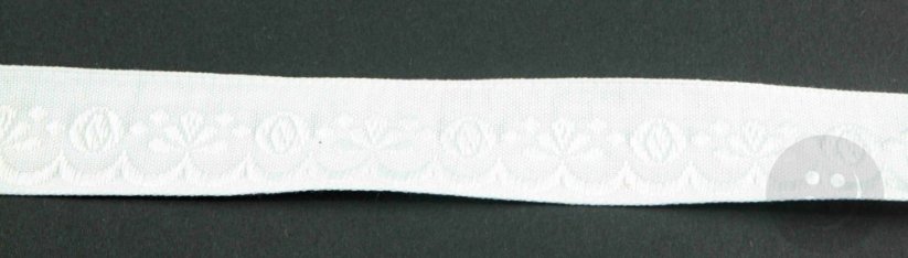 Festive ribbon - white - width 2 cm