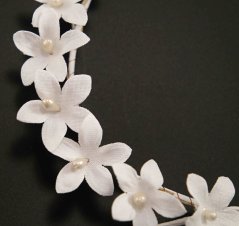 Head wreath with flowers - diameters 50 cm x 2 cm