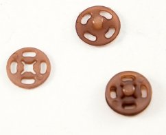 Druckknopf - plastik  - braun - Durchmesser 1,1 cm