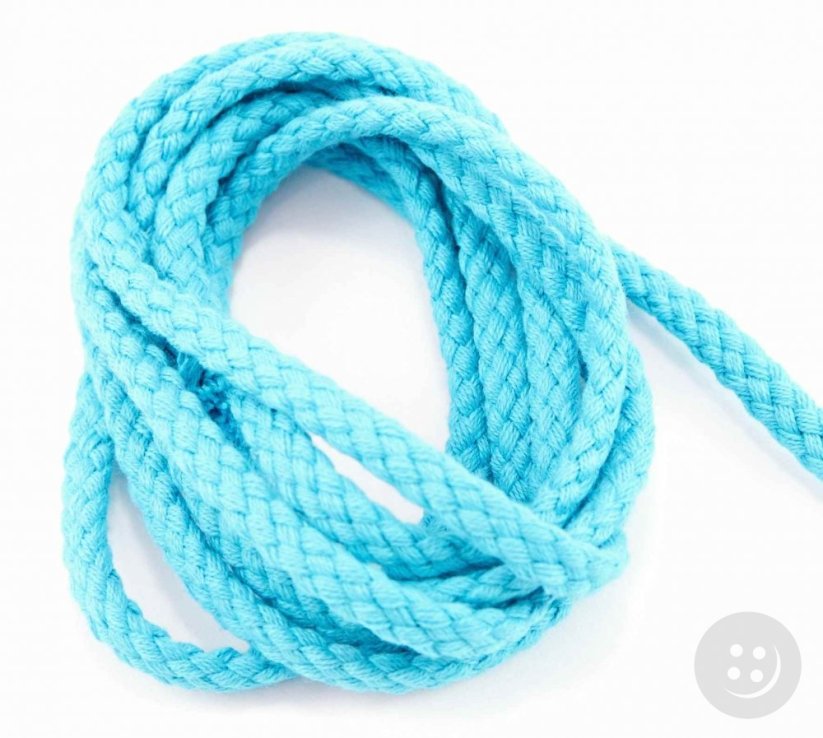 Clothing cotton cord - turquoise - diameter 0.6 cm