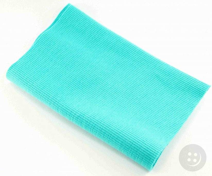 Cotton knit - turquoise - dimensions 16 cm x 80 cm