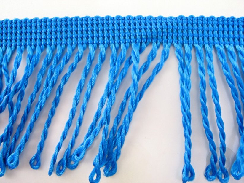 Fringes - blue - width 6 cm