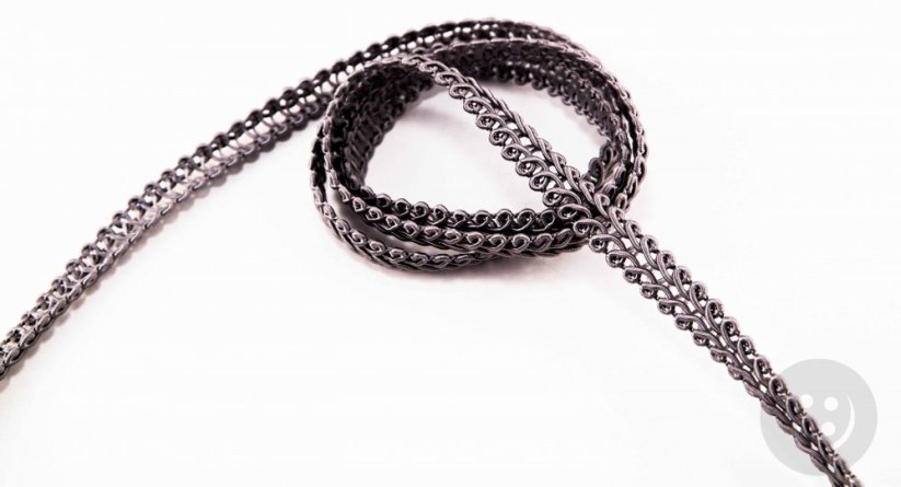 Decorative braid - grey - width 1 cm