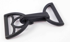 Kunststoffkarabiner - schwarz - Durchmesser 4 cm