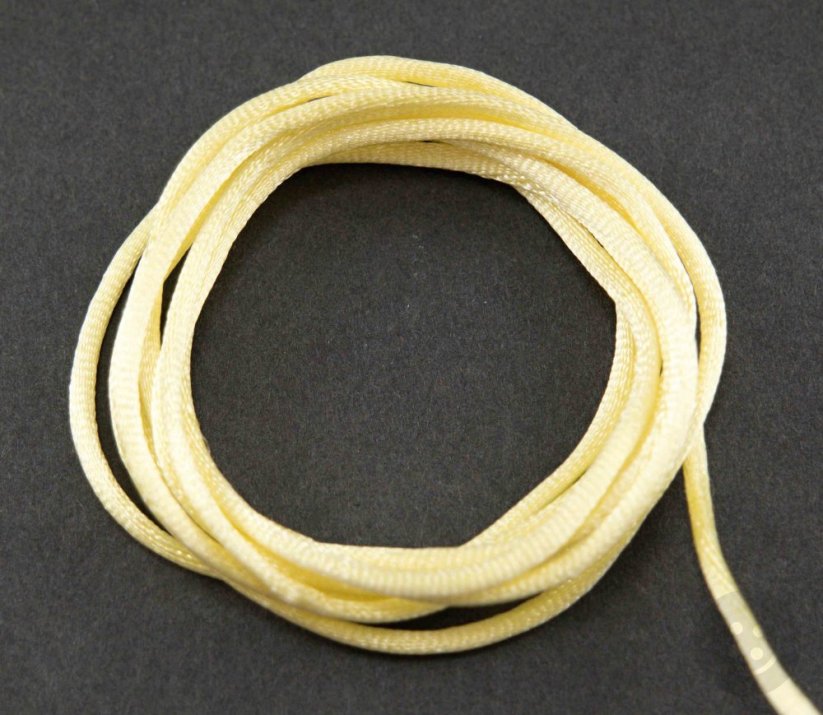 Satin cord - yellow - diameter 0.2 cm
