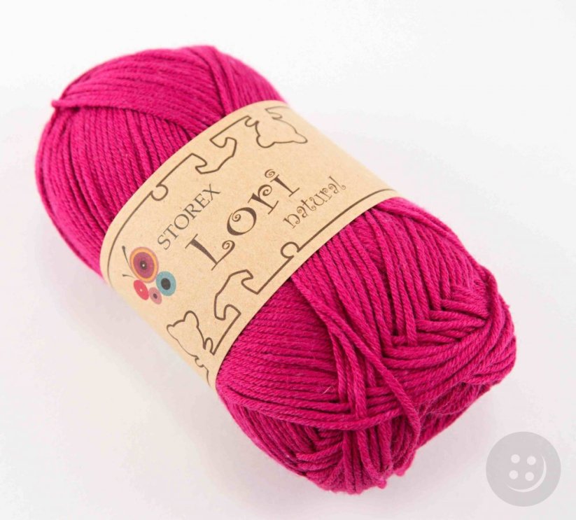 Yarn Lori natural - fuchsia pink - 43