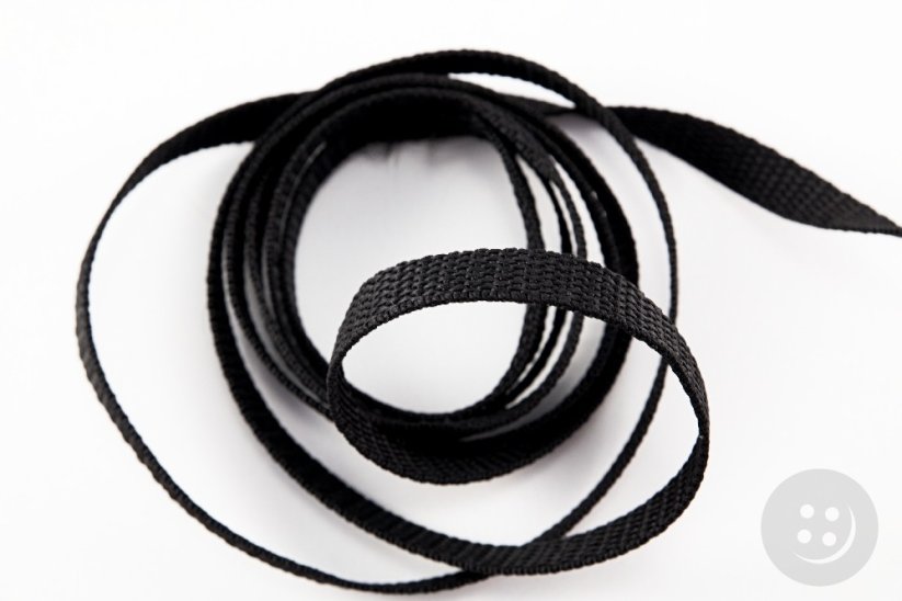 PolypropylenGurtband - schwarz - Breite 1 cm